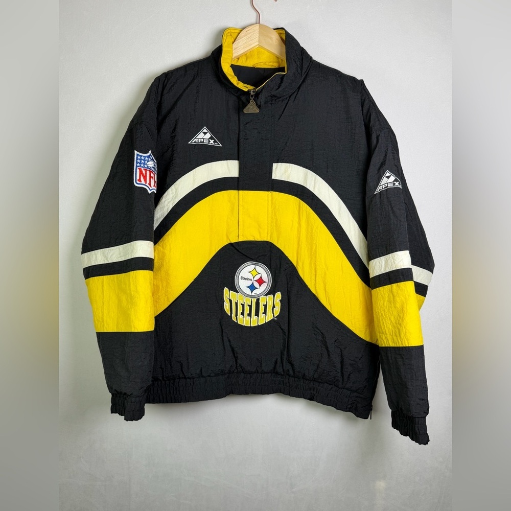 Proline Vintage Pittsburgh Steelers Apex One Pro Line Puffer Jacket NFL 90s Sz M